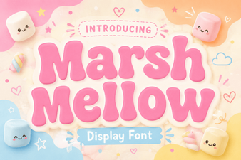 The Marshmellow Font in Graphic Design Projects