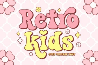 Creative Retro Fonts for Kids & Family Projects