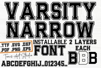 Design Ideas with the Varsity Narrow Font