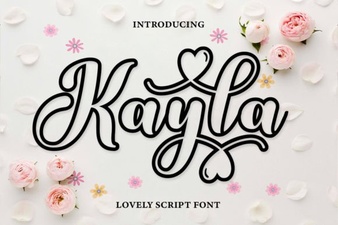 Elegant Fonts for Design: Kayla Outline Inspiration